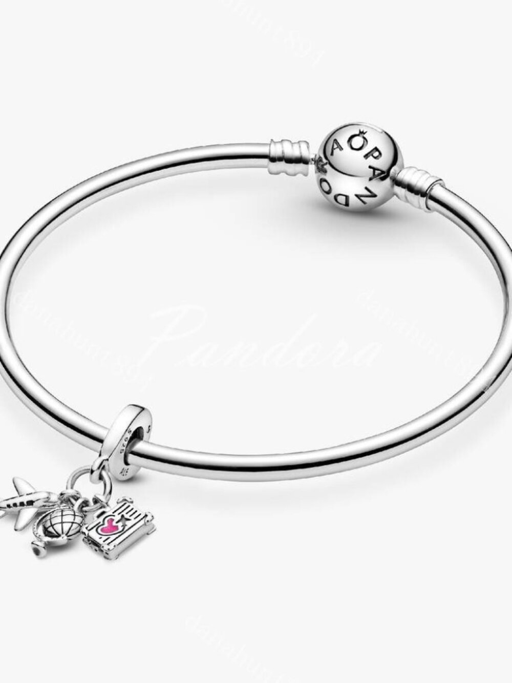 Pandora Airplane, Globe & Suitcase Dangle Charm - Picture 6 of 6